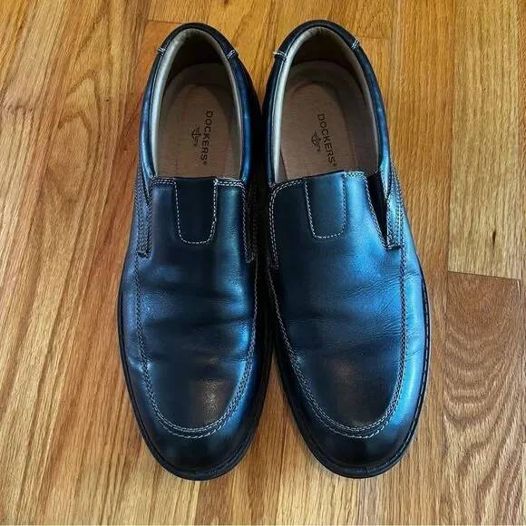 Dockers Black Slip On Loafers Size 12