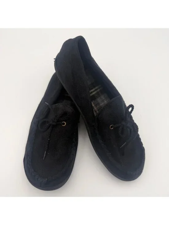 Foamtreads Women’s Black Moccasin House Slippers Size US 9.5-10.5 New