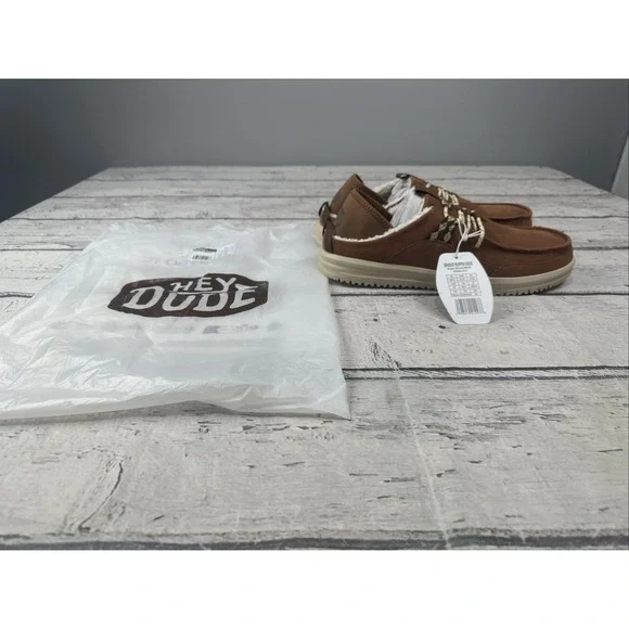 Hey Dude Bradley Blipper Suede Slip-On Argan Brown/Beige Men's US 12 44304-2JY