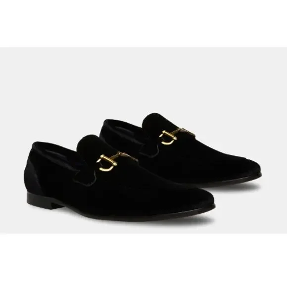 Steve Madden Men's Delrayy Black Velvet Loafers Shoes Size 11