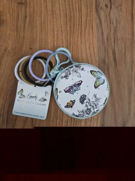 MacKenzie Childs Wet Brush Original Goody Purse Charm Elastics Btfly