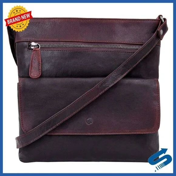 Leather Crossbody Bag Chic Minimal Classic Everyday Essential Piper Style