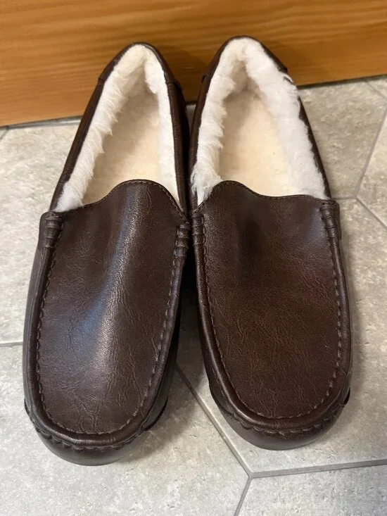 UGG Koolaburra Men's Tipton Faux Sherpa Lined Slip On Loafer Slippers size 12