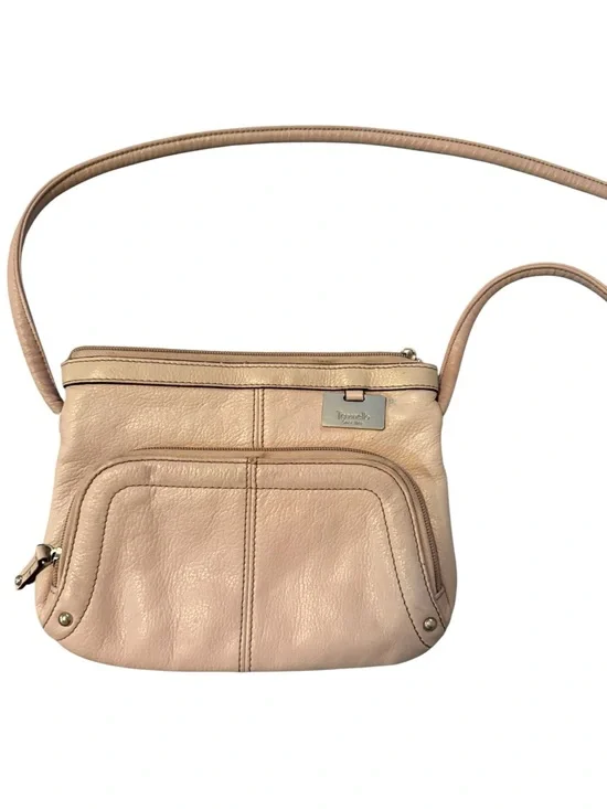 Tignanello Leather Crossbody Bag - Blush Pink