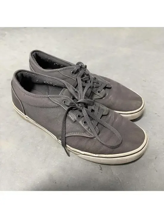 Vans Authentic Black Canvas Low Top Sneakers Men's Size 11.5 Skate Shoes