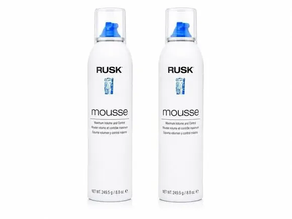 2x RUSK Mousse Maximum Volume & Control Hair Foam 8.8 oz 249.5g Strong Hold