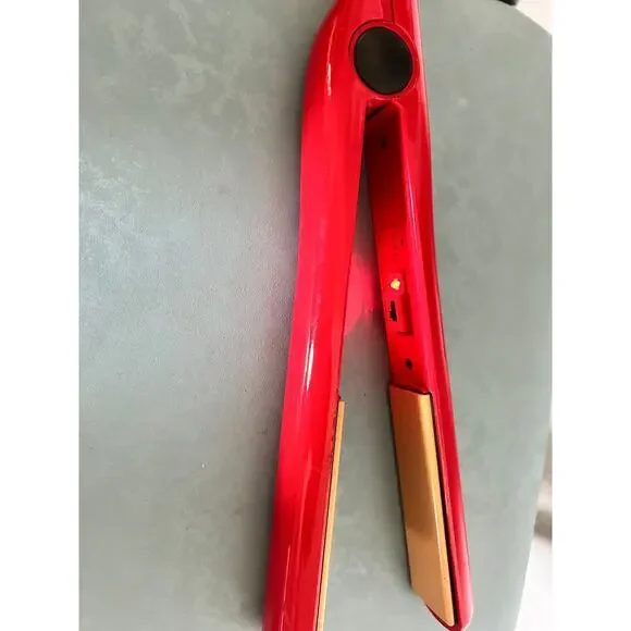 CHI Classic Tourmaline Ceramic 1 Flat Iron Hair Straightener Fire Red