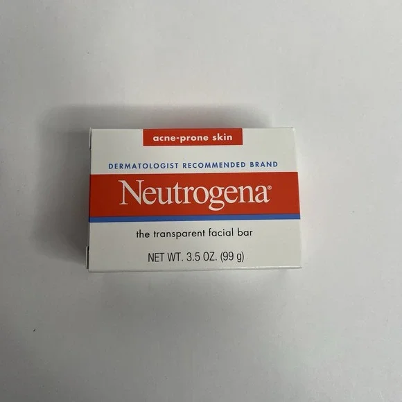 Neutrogena Transparent Facial Bar Acne-Prone Skin Formula Soap 3.5oz 3 Pack NEW‎