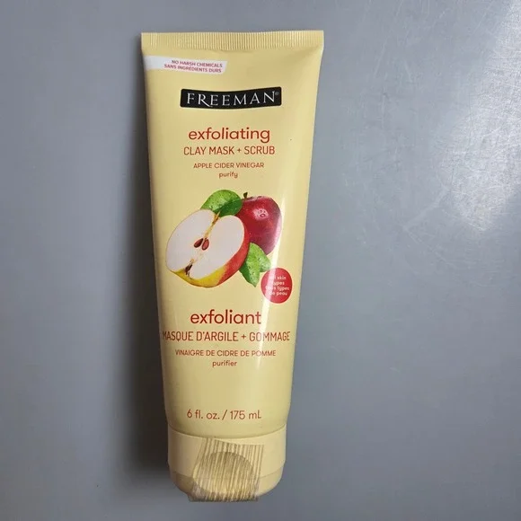 Freeman Exfoliating Clay Mask + Scrub Apple Cider Vinegar 6 fl oz Purifying Mask