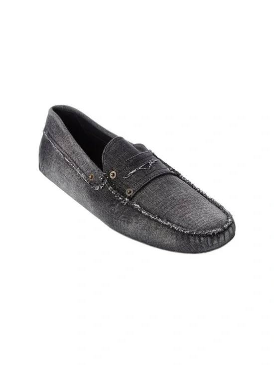 TOD’s Men’s Gommini Canvas Denim Loafers Size 8.5