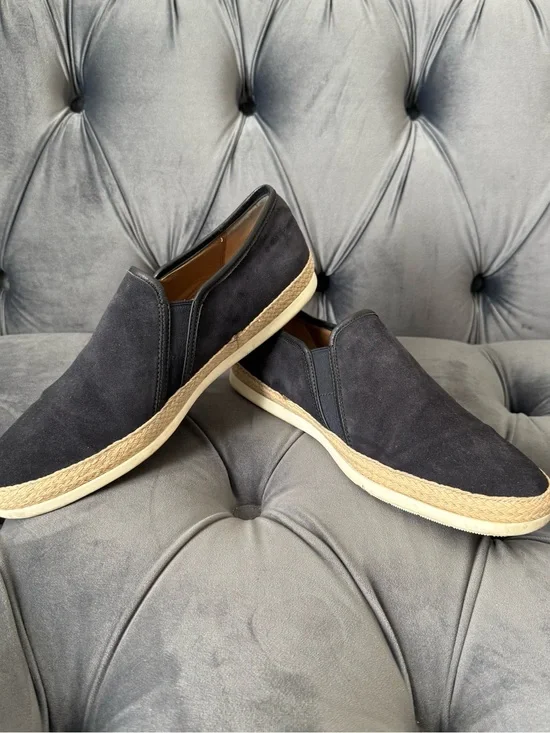 Vince Chalmers Men’s Coastal Navy Suede Slip-On Espadrilles Size 9