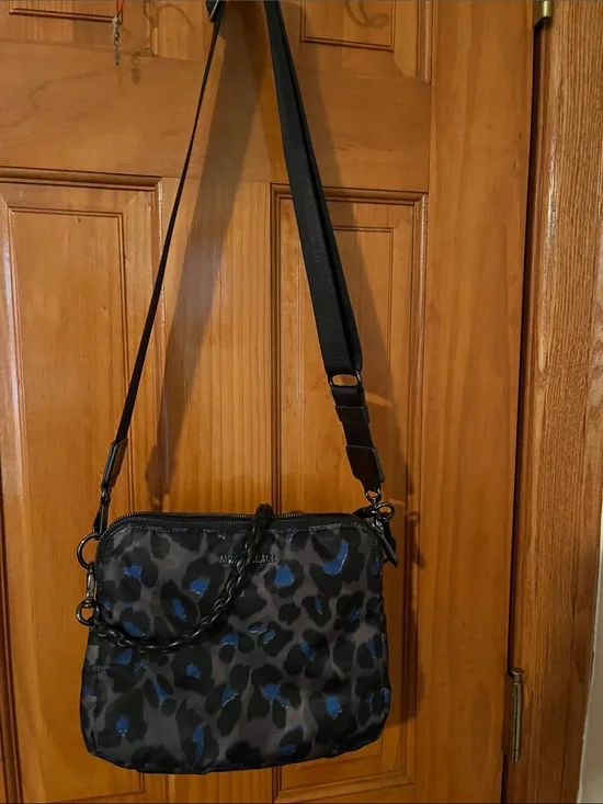 MZ Wallace limited edition Blue Leopard Bowery Crossbody ($245 in retail).