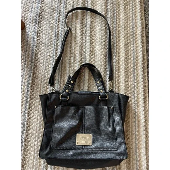Women's Juicy Courture  Black Purse W/ Shoulder Strap. Pre Owned