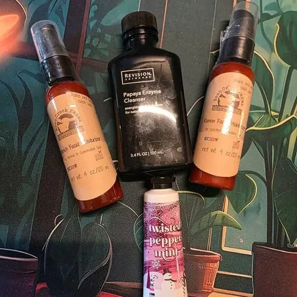 Skincare Bundle Revision Papaya Cleanser Bone Creek Farms BBW Twisted Peppermint