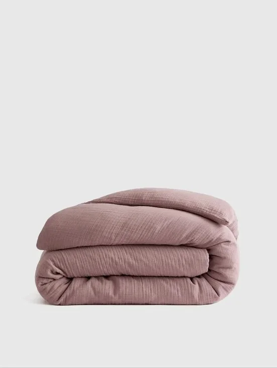 Quince 100% Organic  Airy Gauze Duvet Cover NWT Fig