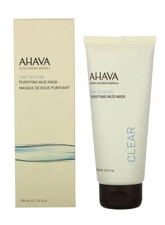 AHAVA Time to Clear Purifying Mud Facial Mask 3.4 fl.oz NIB - MSRP $35