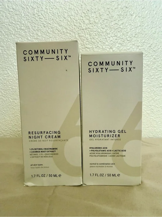 Community Sixty-Six Hydrating Gel Moisturizer & Resurfacing Night Cream
