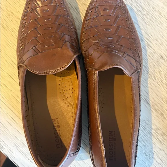 Florsheim Men's Tan Leather Slip-Ons