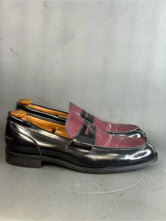 Paul Fredrick Vero Cuoio made in Italy slip on leather loafers shoes men's 13