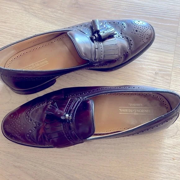 Johnston and Murphys Men's plum brown Loafers size 10