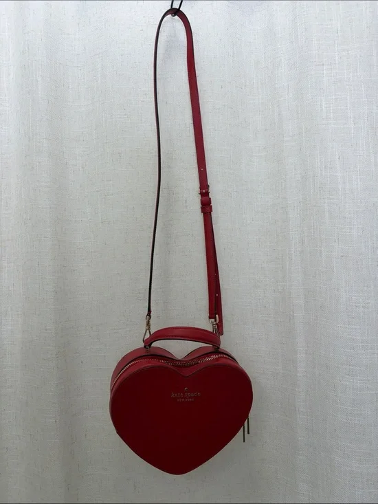 Kate Spade New York Candied Cherry Love Shack Heart Crossbody Purse