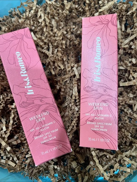 2 FULL SIZE Iris & Romeo Weekend Skin SPF 50 + Vitamin-C + Glow~ $100 retail