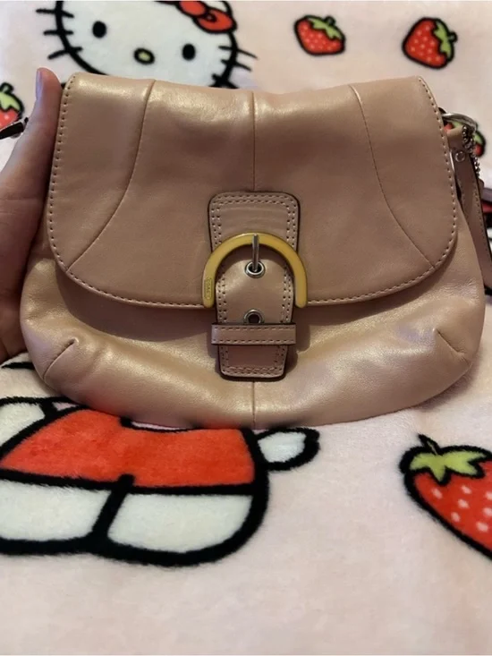 COACH pale pink leather soho crossbody!
