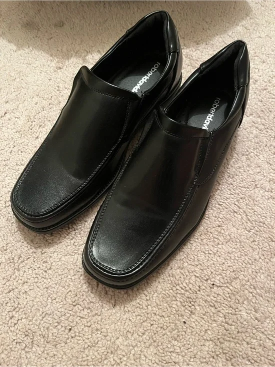 Men's Black Slip-On Dress Shoes