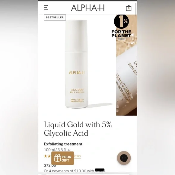 Alpha H‎ Liquid Gold NEW