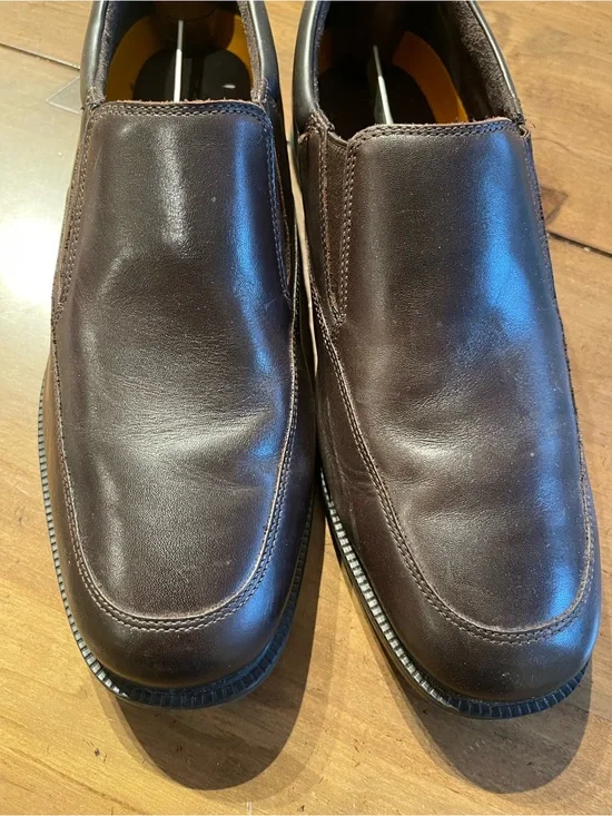 Rockport Men's Dark Brown Leather Slip-On Loafers