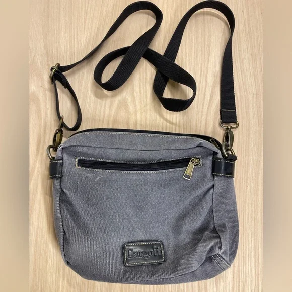 Cargo it Crossbody Bag Gray Canvas Adjustable