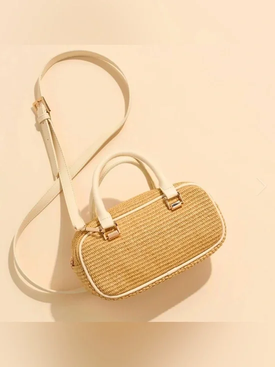 ~ Shiraleah ~ EUC ~ Ravello Cross-Body Bag in Natural
