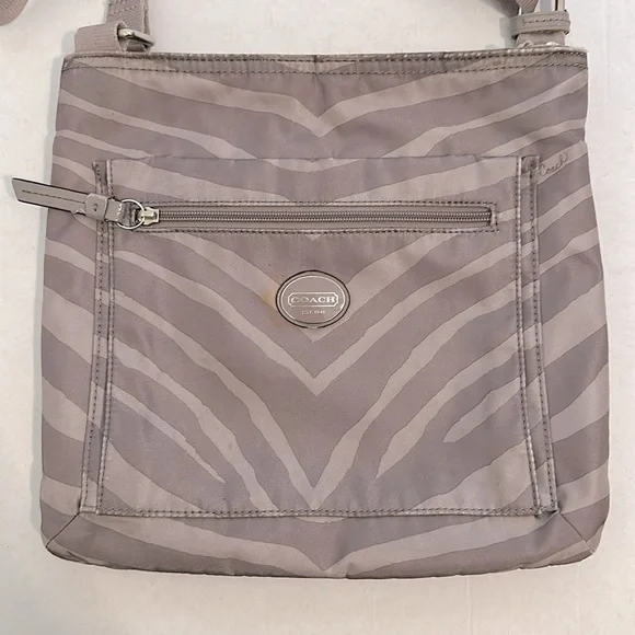 COACH Zebra Print Crossbody Purse GUC