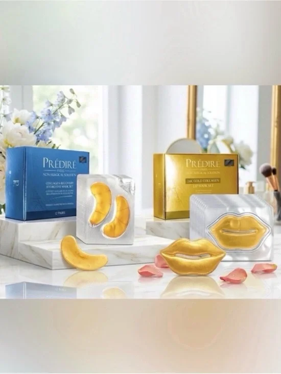 🔥Predire 24K Gold BUNDLE🔥 Lip Mask Set (12) & Eye Mask Set (10) - Retail $1150