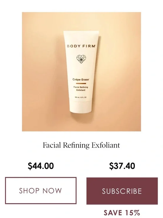 Body Firm Crêpe Erase Facial Refining Exfoliant — Cream