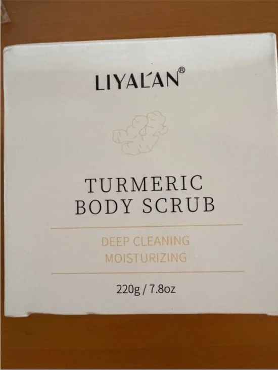 LIYALAN Turmeric Body Scrub New/Sealed, 7.8oz