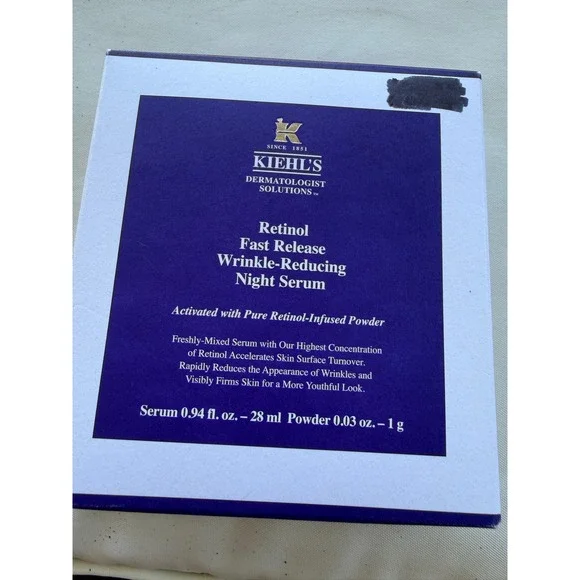 Kiehls Retinol Fast‎ Release Wrinkle Reducing Night Serum 0.94oz New in Box