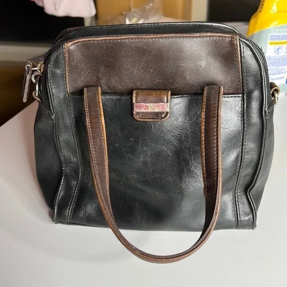 Liz Claiborne Vintage 80’s Crossbody Brown/Black Purse
