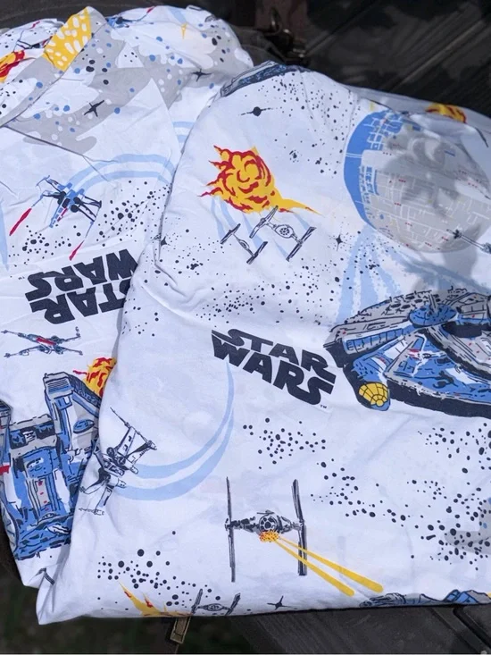 PBK Star Wars Organic Cotton Duvet Cover Full size Millennium Falcon Death Star