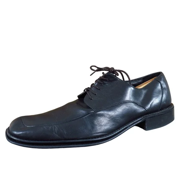 Kenneth Cole New York Living On Edge Men Oxford Size 11.5 Dress Black Leather‎