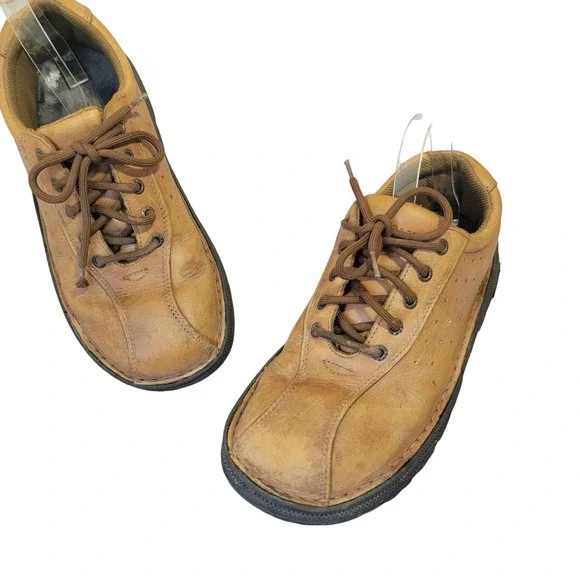 VTG Skechers‎ Y2K Comfort Construction 4037 Tan Leather Casual Oxford Shoes 9.5