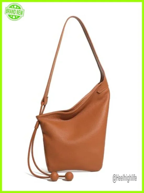Genuine Leather Hobo Bag Slouchy Shoulder Tote Crossbody Purse