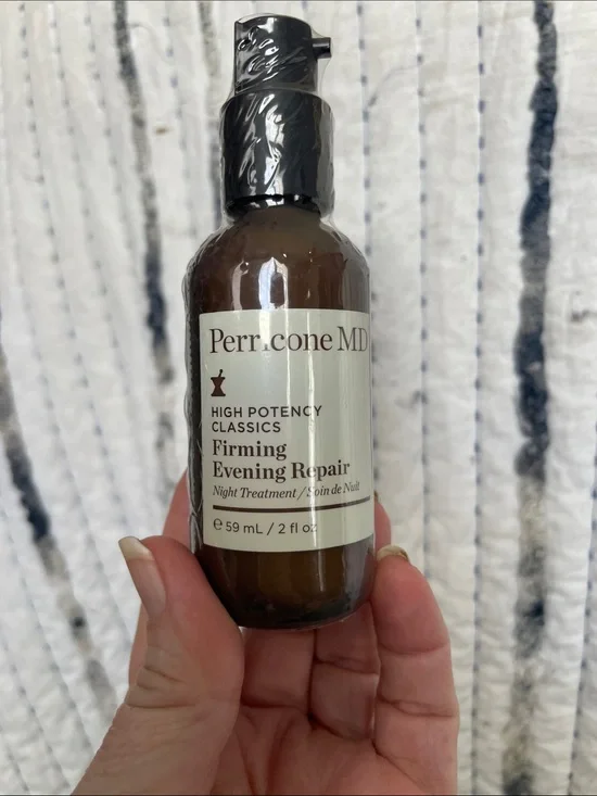 Perricone MD Firming Evening Repair in Brown and Cream Pump Bottle