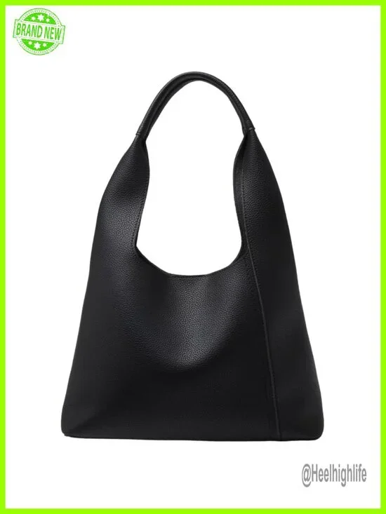 Vegan Leather Slouchy Hobo Tote Bag Shoulder Handbag Large Capacity