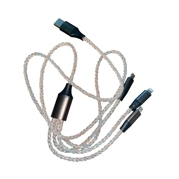 3-in-1 multi-connector charging and data cable