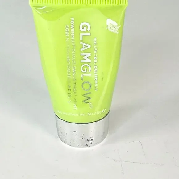 GlamGlow PowerMud DualCleanse Cleanser Face Wash Detoxify Travel .5 oz 15g New