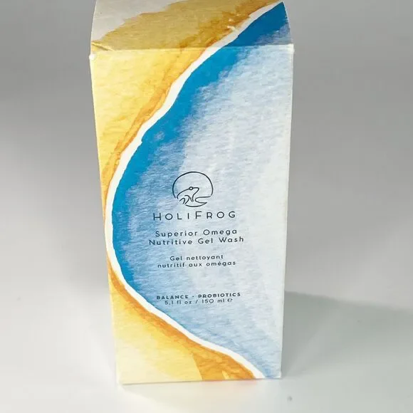 Holifrog Superior Omega Nutritive Gel Wash Face Cleanser Gentle 5.1 oz 50ml NIB