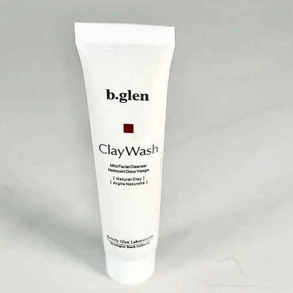b.glen Beverly Glen Clay Wash Mild Facial Cleanser Travel .53 fl oz 15g New