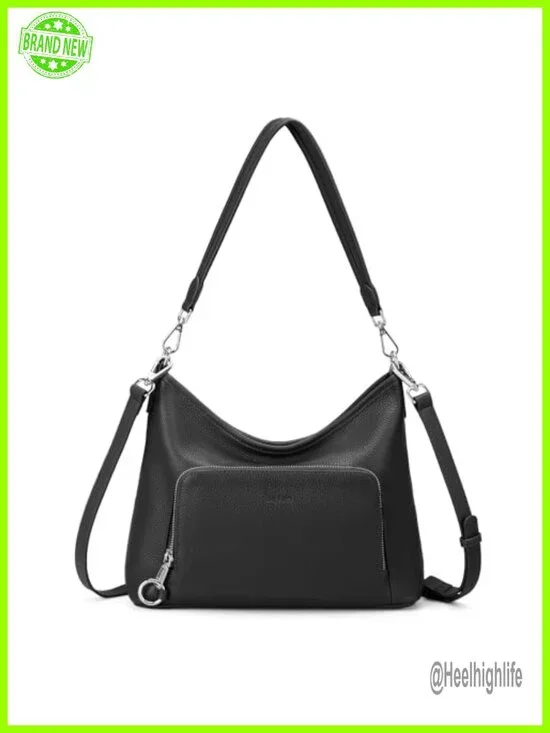 Genuine Leather Hobo Bag Crossbody Shoulder Purse with RFID Wallet Anti Theft