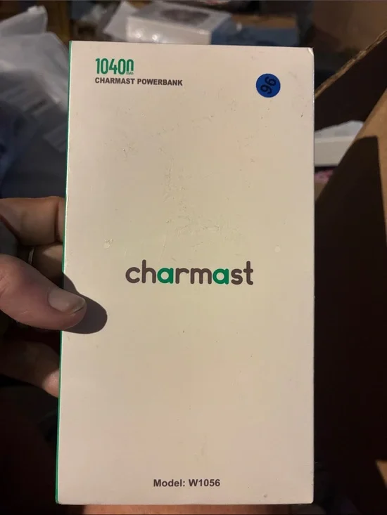 Charmast 10400mAh Powerbank - White with Green Accent